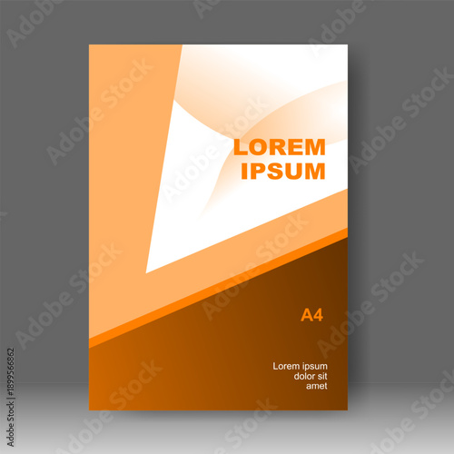 Design cover book modern arrow for Brochure template, annual report, flyer, poster, magazine. Vector illustration