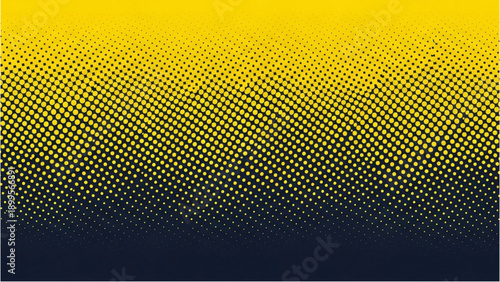 Gradient halftone pattern transitioning from yellow to dark blue