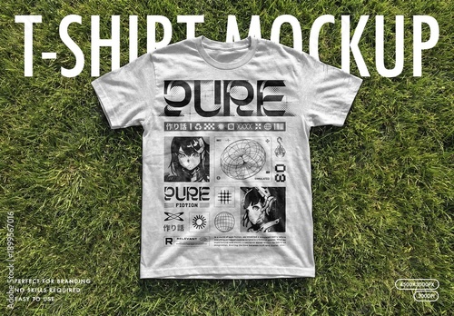 T-Shirt Mockup on Grass