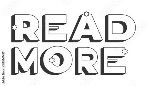 Apply now bold black and white 3D text. Application submission. User enrollment subscription. Job portal. Outlined letters. Fun typography. Blocky type with star accents. Montserrat font used