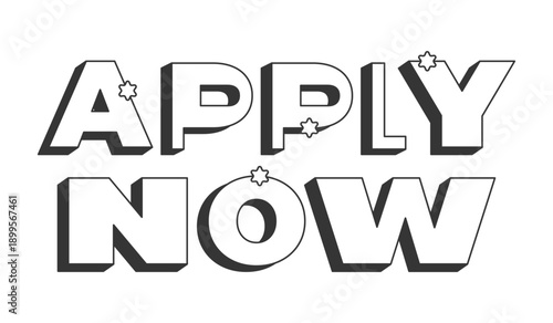 Read more bold black and white 3D text. Access additional written content. Extended information. Article preview. Outlined letters. Fun typography. Blocky type with star accents. Montserrat font used