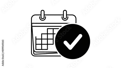Calendar icon with checkmark symbolizing appointment scheduling and confirmation