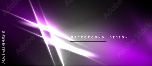 Purple abstract background. Bright light streaks radiate from central point. Modern design element for digital projects.