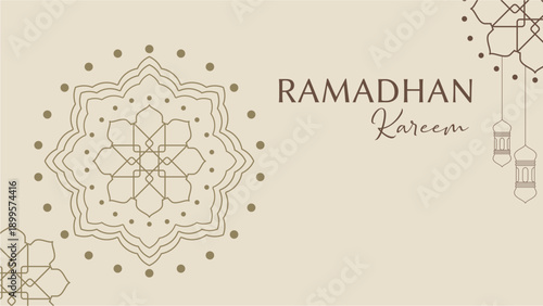 Minimal Elegant Ramadhan Kareem Background Design