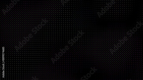 Animated abstract technology random dots and grid 4K on black background. Loop background. Led halftone and moire effect