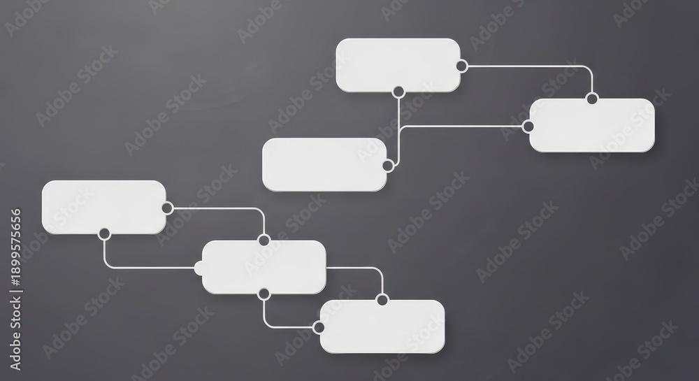 Obraz premium Graph showing links. Illustrative chart with linked circular elements and smooth connections
