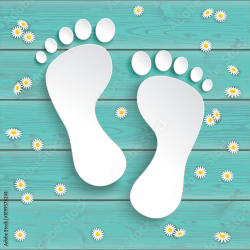 Fusspflege Cover mit Blumen