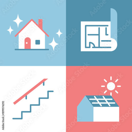 新築の3色アイコンセット