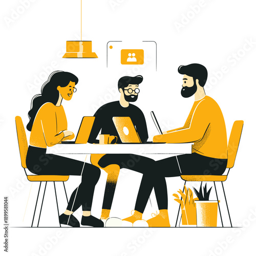 Fotografia Creative Team Meeting in Modern Workspace