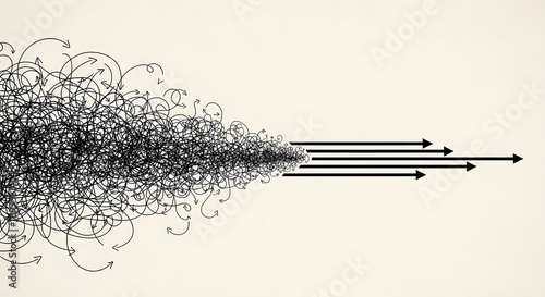 Chaos to Clarity Concept Illustration 