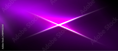 Vibrant purple light radiates from central point. Dark background creates dramatic contrast, emphasizing bright starburst effect. Simple, elegant design.