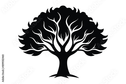 sandalwood silhouette line art vector illustration