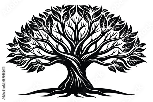 sandalwood silhouette line art vector illustration