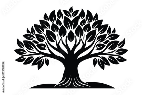 sandalwood silhouette line art vector illustration