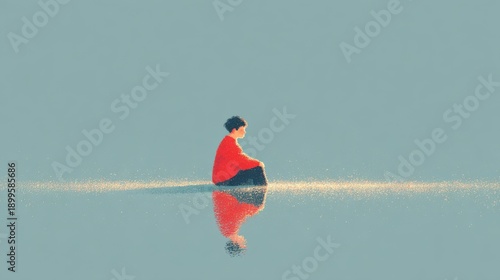 Self discovery concept linked to reflection and identity.