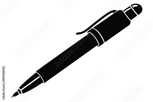 pen silhouette line art vector illustration