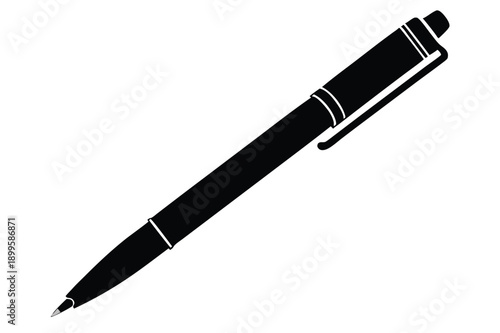 pen silhouette line art vector illustration