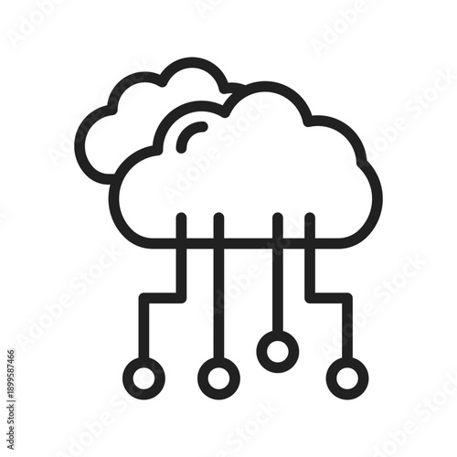 Cloud Scaling Icon