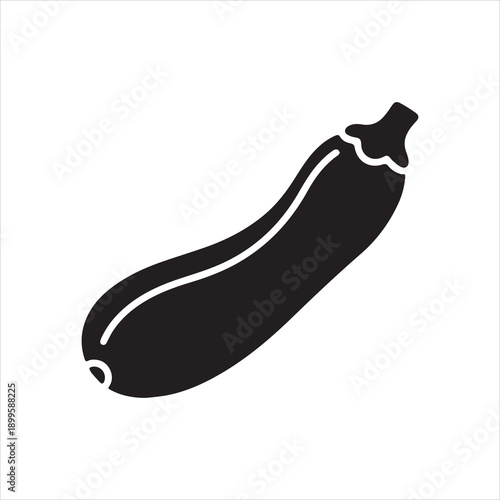  Black Zucchini Silhouette Icon