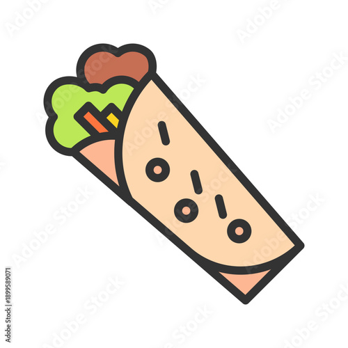 Shawarma Wrap Icon