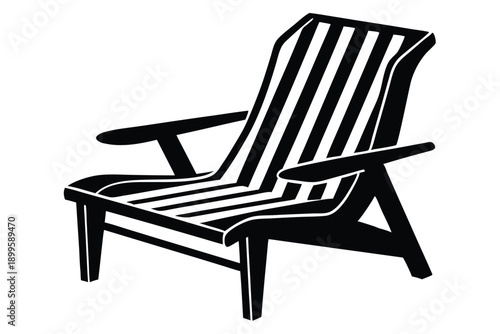 Wallpaper Mural patio chair silhouette line art vector illustration Torontodigital.ca