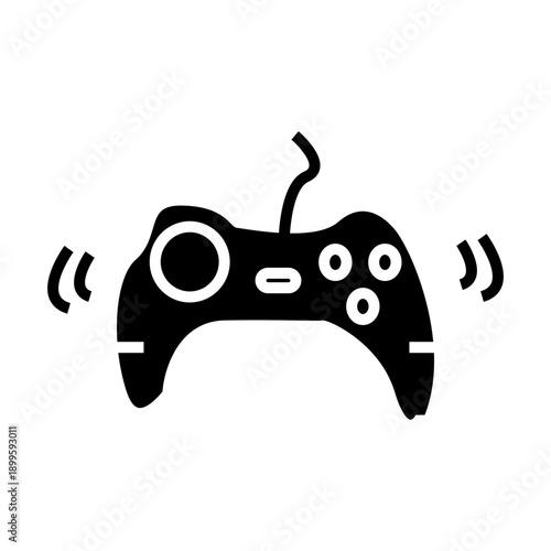 smart video game controller glyph icon vector illustration