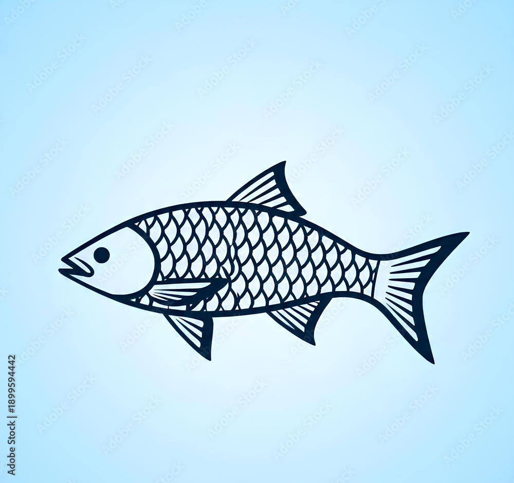 Fototapeta premium fish logo design 