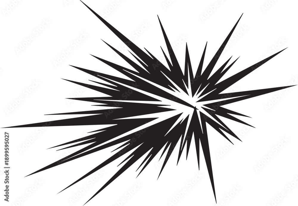 Obraz premium Black and white abstract explosion graphic design element vector