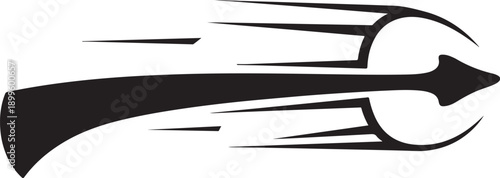 Black Arrow Speed Motion Graphic Design Element Icon