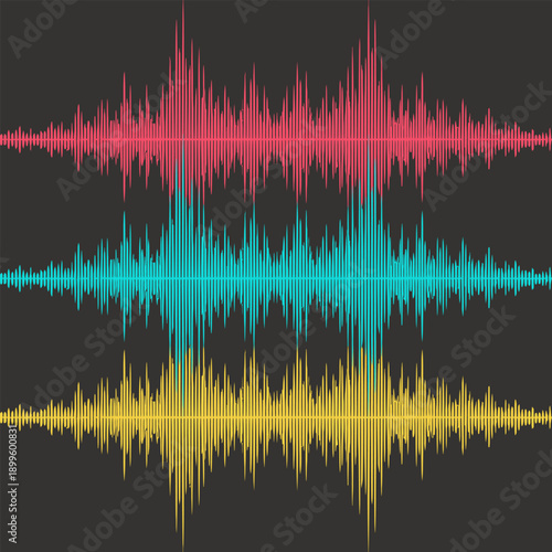 Vibrant Digital Sound Waves - Abstract Audio Equalizer Visualization