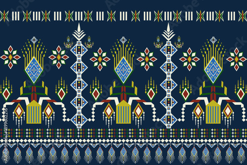 Native Geometric Abstract Ethnic Pattern.