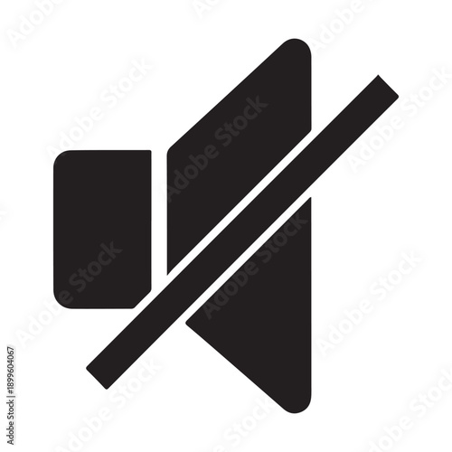 No sound or noise icons, silence or mute symbols
