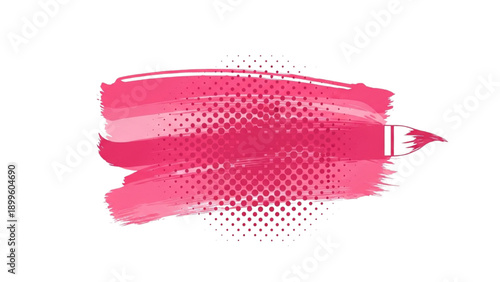 Vibrant Lipstick Stroke on White Background Illustration