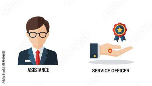 Professional Assistance and Service Officer Icons