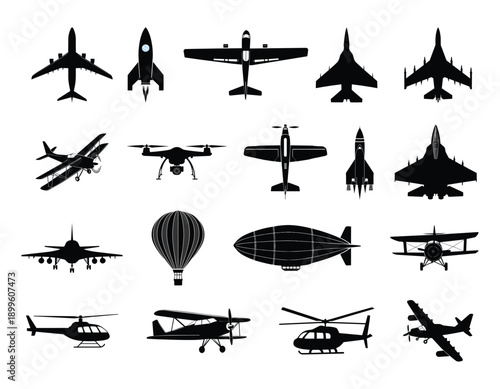 Aircraft silhouette Set