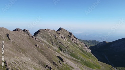 mountain gorge. mountain plateau. rocky peaks