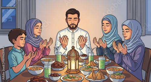 Vector illustration of a city skyline at sunset with warm colors, representing urban landscapes and evenings.