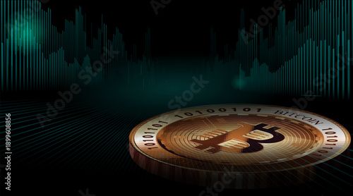 Stock market trading graph in futuristic concept.