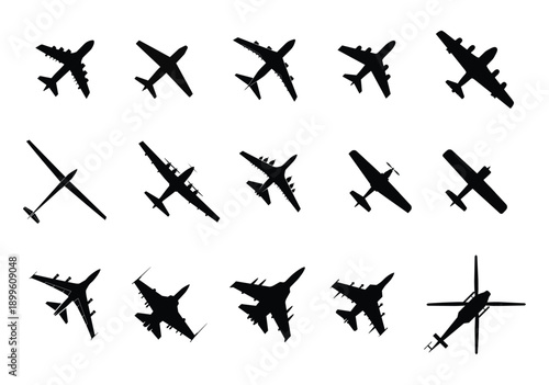 Airplanes Silhouette Set
