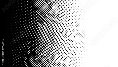 Gradual transition from dense to sparse halftone dots creating a gradient effect from black to white