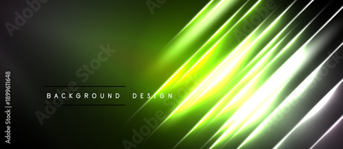 Abstract green background. Diagonal lines create dynamic visual effect. Modern design suitable for digital projects.