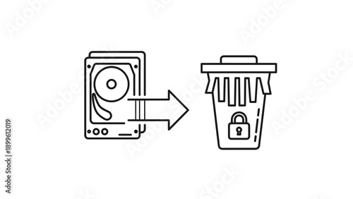 Secure data deletion from hard drive to locked trash icon