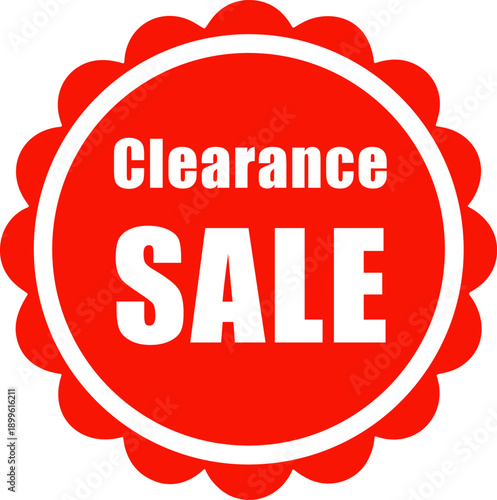Clearance Sale Red Badge for Ecommerce