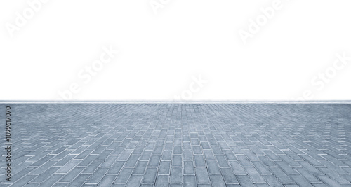 Wallpaper Mural Empty outdoor paved floor with transparent background wall Torontodigital.ca