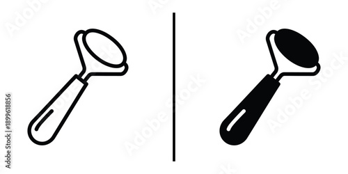 A pair of magnifying glasses on a plain white background for inspection and analysis