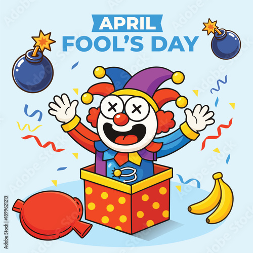 April fool's day template design