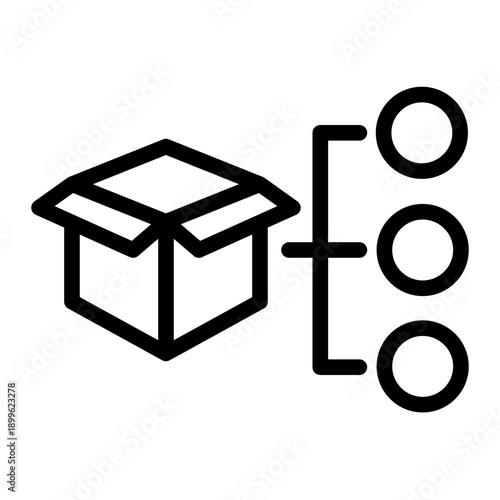 Classification grouping similar products based on shared characteristics or function (Outline Style)