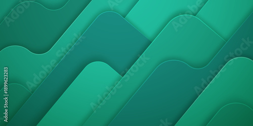 A digital illustration of a green abstract wavy pattern with varying shades and smooth curves.