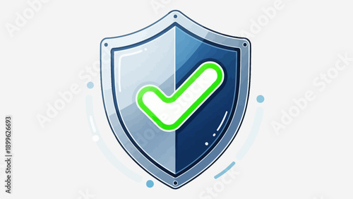 Shield with a checkmark, symbolizing security and protection.
