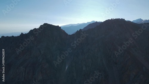 rocky mountain peaks. sunrise in the mountains